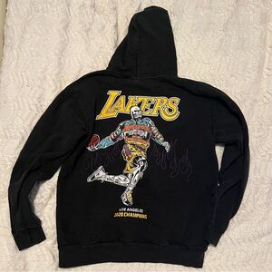 Lakers Black Hoodie with Graphic Design